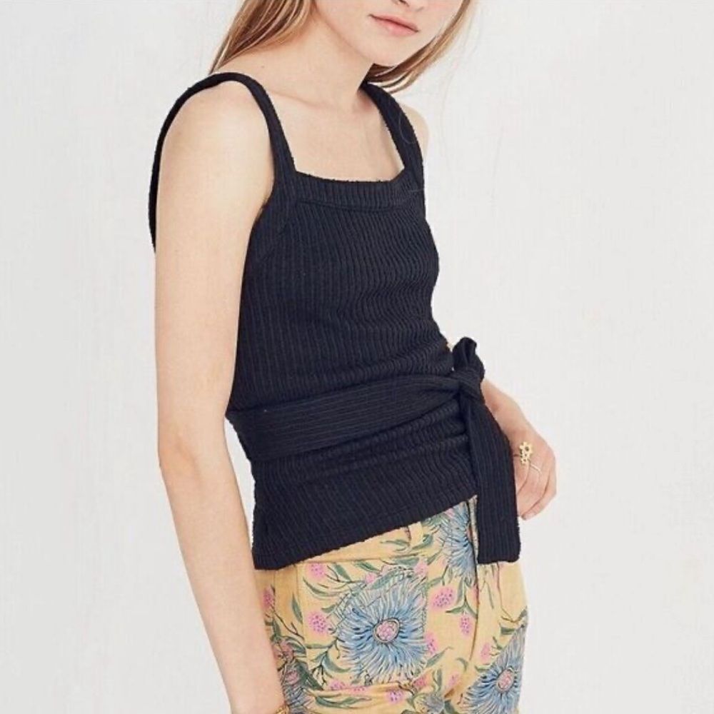 Madewell Texture & Thread Tie-Wrap Tank Top XXL J4453